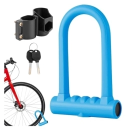WOMELF Verrous de vélo Antivol en U for moto – Serrures de vélo en silicone antivol robuste, serrure de vélo à double ouverture, serrure dure grossière, manille en acier Serpentine (Color : Blue)