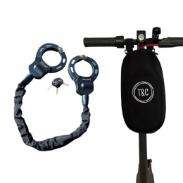 TPLF Accessoires Antivol menottes pour trottinette électrique vélo scooter trotinette avec ses 3 clés et son sac de rangement étanche verrou locks cadenas accessoires trotinette