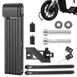 Rurbeder Accessoires Antivol vélo pliable | Antivol léger haute sécurité pour vélo, Serrure pliable robuste avec clés et support pour vélo électrique, scooter, vélo Rurbeder