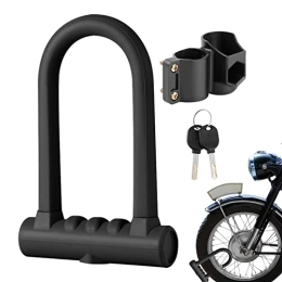 Antivol vélo U | Antivols de vélo en silicone robustes antivol - Fente pour clé serpentine à manille en acier pour serrure de vélo robuste avec support de montage à 2 clés en cuivre Kirdume