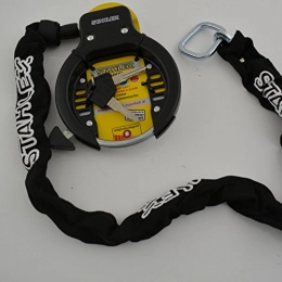Stahlex Accessoires Antivol à anneau avec chaîne à encastrer - Cadenas de vélo + kit de montage.