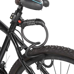 Yeuipea Verrous de vélo Antivol à bande portable avec câble de 1, 5 m - Verrou de frein à disque à mot de passe à cinq chiffres pour VTT et plus
