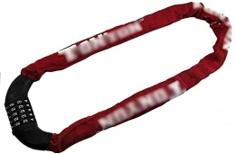 ZJJZ Accessoires Antivol à combinaison à 5 chiffres pour vélo de montagne - Robuste - Couleur : rouge - Taille : 90 cm