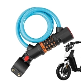 Generic Accessoires Antivol à passe pour vélo, antivol à combinaison sécurité avec lumières – Accessoires antivol rechargeables pour VTT, vélos route, vélos électriques, scooters