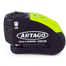 Artago Accessoires Artago 30X14 Antivol Moto Haut de Gamme, Bloque-Disque Homologué SRA, Warning Pre-Alarme 120 DB, Double Fermature ø14, Serrure Art+