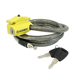 AUVRAY Accessoires AUVRAY ANTIVOL Velo Cable A CLE S.Lock pour Selle ET Velo DIAM 12 mm L 1.50m