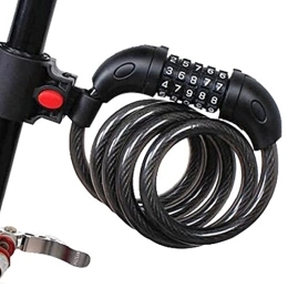 AYKONG Accessoires AYKONG Antivol portable pour vélo - 1, 2 m - Câble de base auto-enroulable à 5 chiffres