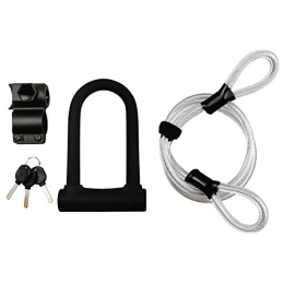 Basage Accessoires Basage Câble antivol en U robuste avec câble flexible de 1, 2 m pour vélo de route, VTT, vélo électrique, vélo pliant