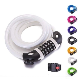  Accessoires Bike Chain Lock 5-Digit Combination Lock Bicycle Lock Resettable Combination Coiling Bike Cable Lock for Bicycle Outdoors