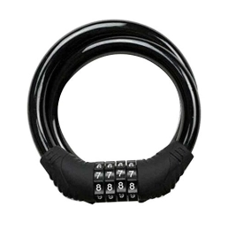 Black Temptation Accessoires Black Temptation Câble antivol pour vélo à Combinaison réarmable et sécurisé [J