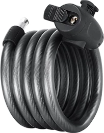 BREWIX Accessoires BREWIX 150cm Câble antivol de vélo en plein air anti-cisaillement anti-cisaillement coffre-fort antivol moto vélo acier chaînes antivol avec support de verrouillage, noir Verrous