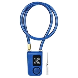 Lantro JS Accessoires Cadenas à chaîne avec alarme - Antivol à code numérique - Étanche pour vélo d'extérieur - Pour portail