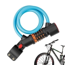 Generic Accessoires Cadenas à combinaison pour vélo – sécurité avec mot passe | Accessoires antivol rechargeables pour VTT, vélos route, vélos électriques, scooters