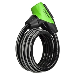 GORS Accessoires Câble antivol 1.5m antivol accessoires de vélo fil d'acier sécurité vélo câble antivol vtt route moto équipement de vélo (Color : ET155R GREEN)