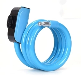 PURRL Accessoires Câble antivol pour vélo Câble antivol pour vélo avec clé, antivol pour clé de vélo avec support de montage, antivols de moto, options de clé et de combinaison (Color : Blue, Size : 1.2mx12mm) little