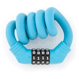 Ningvong Accessoires Câble antivol à mémoire, antivol de vélo, anneau de verrouillage à code, antivol portable pliable, diamètre 15 mm-bleu