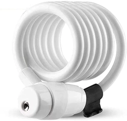 ZJJZ Accessoires Câble de verrouillage de sécurité antivol pour vélo ou moto - Couleur : blanc