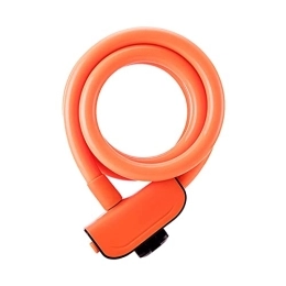PURRL Accessoires Câble de verrouillage de vélo, câble antivol de vélo avec clés antivol de câble de haute sécurité antivols de vélo enroulés avec support de montage。 (Color : Orange, Size : 12mm-1.2m) little surprise