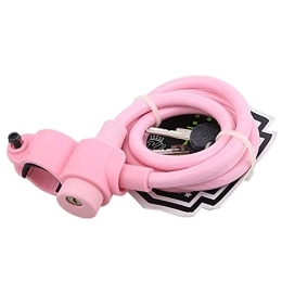 PURRL Accessoires Câble de verrouillage de vélo Câble de verrouillage de vélo avec clés Câble antivol haute sécurité Antivol de vélo enroulé avec support de montage (Color : Pink, Size : 120CMX10MM) little surprise