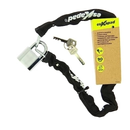 esKapad Accessoires esKapad Antivol Vélo, Chaine, 2 Clés, Diam=4mm / L = 90cm
