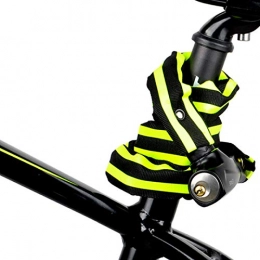 FSSQYLLX Accessoires FSSQYLLX Verrouillage de la chaîne antivol de sécurité pour vélo de Route avec Bandes réfléchissantes élevées Accessoires de Cyclisme