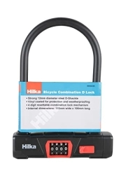 Hilka Accessoires Hilka Antivol à combinaison en D pour vélo - Noir - 89502225