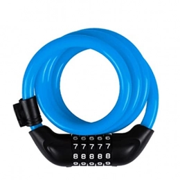 Justeyaofeng Verrou de combinaison for 5 chiffres for 5 chiffres portable MTB Combinaison de sécurité for vélos Cadenas de câble en acier anti-vol de scooter anti-vol bicyclettes ( Color : Blue )