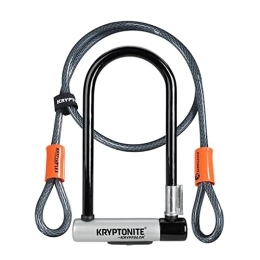 Kryptonite Accessoires KRYPTONITE Kryptolok Standard w / Flex Cable & Flexframe Bracket Locks Mixte Adulte, Gris