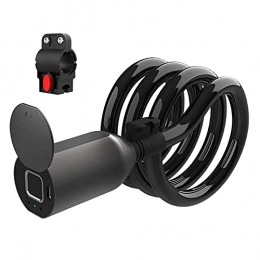 LENSHAO Accessoires LENSHAO Antivol portable pour vélo avec câble en acier et empreintes digitales - Étanche