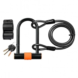 LENSHAO Accessoires LENSHAO Antivol portable pour vélo avec câble en U et support de montage pour vélo de route et montagne