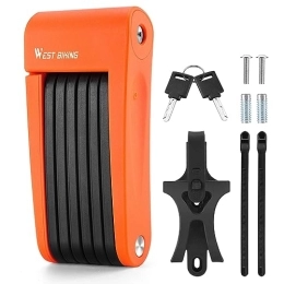 LYEAA Accessoires LYEAA Cadenas pliable portable antivol étanche à la poussière pour moto électrique (orange)