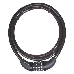 Master Lock Verrous de vélo Master Lock 8119EURD Câble, Combinaison programmable à 4 chiffres, tressées en acier, noir, 1, 50 m, diamètre 10 mm