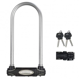Master Lock Accessoires MASTER LOCK Antivol Vélo U [A Clé] [Support de Vélo Universel] [Antivol Certifié] [Modèle XL] [Argenté] 8195EURDPROCOLWS - Idéal pour les Vélos, Vélos Electriques, VTT et autres