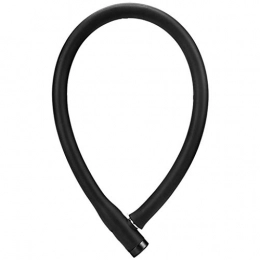 NYKK Accessoires NYKK Antivol de vélo Acier Silicone Cable Lock vélos antivol VTT électrique Auto Moto Verrouillage chaîne de Verrouillage de Porte Antivol en U pour vélo (Color : Black)