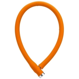 NYKK Accessoires NYKK Antivol de vélo Acier Silicone Cable Lock vélos antivol VTT électrique Auto Moto Verrouillage chaîne de Verrouillage de Porte Antivol en U pour vélo (Color : Orange)