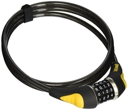 On-Guard Accessoires Onguard Akita réinitialisable Combo câble antivol, 45008041, Noir, 12 Millimeters x 6