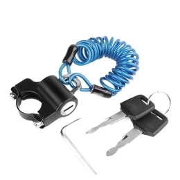  Accessoires Outil antivol Mini serrure de casque de vélo antivol en alliage câble antivol for sac de casque moto vtt accessoires de vélo avec deux clés Facile à utiliser et à transporter. (Color : Blue set)
