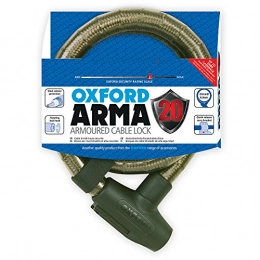 Oxford Accessoires Oxford Unisexe Arma20 blindé câble antivol X, fumée, 22 mm x 900 mm