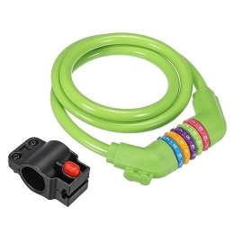 PATIKIL Accessoires PATIKIL Câble antivol pour vélo - 1, 2 m - Antivol à combinaison à 5 chiffres réinitialisable - Vert
