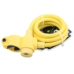 PURRL Accessoires PURRL Câble antivol de vélo antivol de 3, 9 Pieds de Long avec 2 clés Câble antivol étanche pour vélo, Moto, etc. (Color : Yellow, Size : 1.2mX10mm) Little Surprise