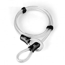 Qaoping Accessoires Qaoping Vélo U Lock Anti-vol VTT Vélo Vélo Verrou Vélo Verrou Vélo Heavy Duty Security Sécurité Câble de vélo U-Locks Set-Blanc Câble Verrouiller (Color : White Cable Lock)