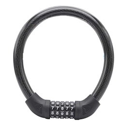 QiHaoHeji Accessoires QiHaoHeji Câble antivol pour vélo Vélo Colling Verrouillage 5 Chiffres Verrouillage Outil De Haute Sécurité for L'extérieur (Color : Black, Size : 40cm)