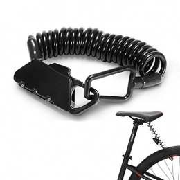RAYTHEONER Cable antivol de vélo légère Portable, Serrure à Code à 3 Chiffres Personnalisable, Câble Spirale antivol mémoire de Forme, Cadenas pour Vélo Scooter Motos Casque et Bagages