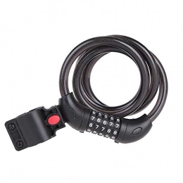 ROL Accessoires ROL Vlo Cable Lock, Cble vlo de base auto annel Rinitialisable Combinaison cble Cadenas avec support de montage gratuit