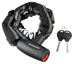 Schwinn Accessoires Schwinn SW78854-3 Chaîne antivol réfléchissante haute sécurité pour vélo Noir 3 pieds 8 mm