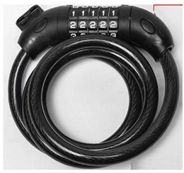 Ningvong Accessoires Serrure de câble antivol portable en acier pour vélo de montagne 125 cm Noir 125 cm