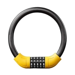 GORS Accessoires Serrure de vélo antivol combinaison de mot de passe à 4 chiffres sécurité en montagne câble Portable serrure de vélo cadenas de moto (Color : 2-70cm cable)
