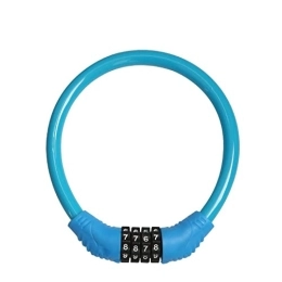 GORS Accessoires Serrure de vélo antivol en acier câble clé combinaison sécurité vélo serrure chaîne sécurité Scooter électrique cadenas vélo accessoires (Color : Style2 Blue)