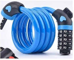 Ningvong Accessoires Serrure de vélo, verrouillage de casque, mot de passe antivol chaîne de serrure, 120 cm x 12 mm bleu