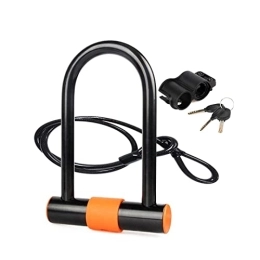 DXSE Accessoires Serrure en U de sécurité solide avec combinaison de serrure de vélo de câble en acier accessoires de vélo de vélo antivol for vtt, route, moto, chaîne (Color : STYLE 2)